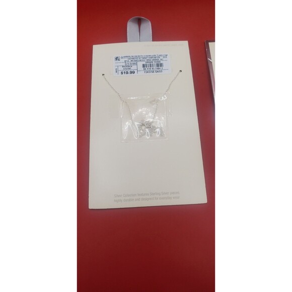 10 16" Sterling Silver Necklace w Oval CZ Prong Pendant sets - Picture 4 of 4